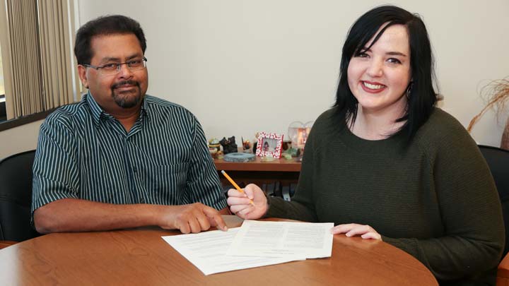 Dr. Udaysankar Nair and Emily Foshee