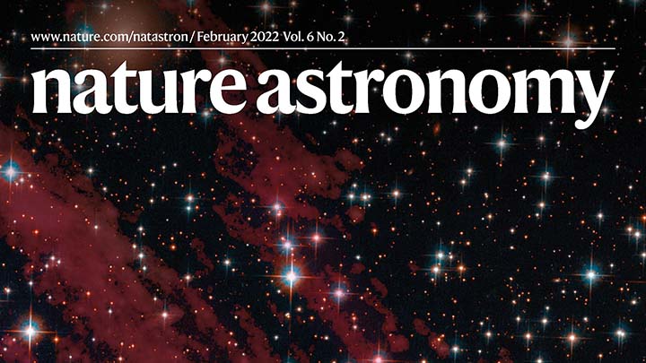 cover art for nature astronomy features uah image