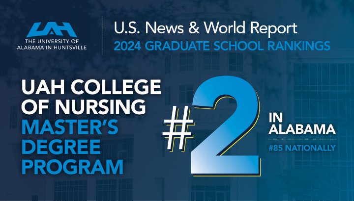 UAH Nursing Master's degree program numer 2 ranking in Alabama