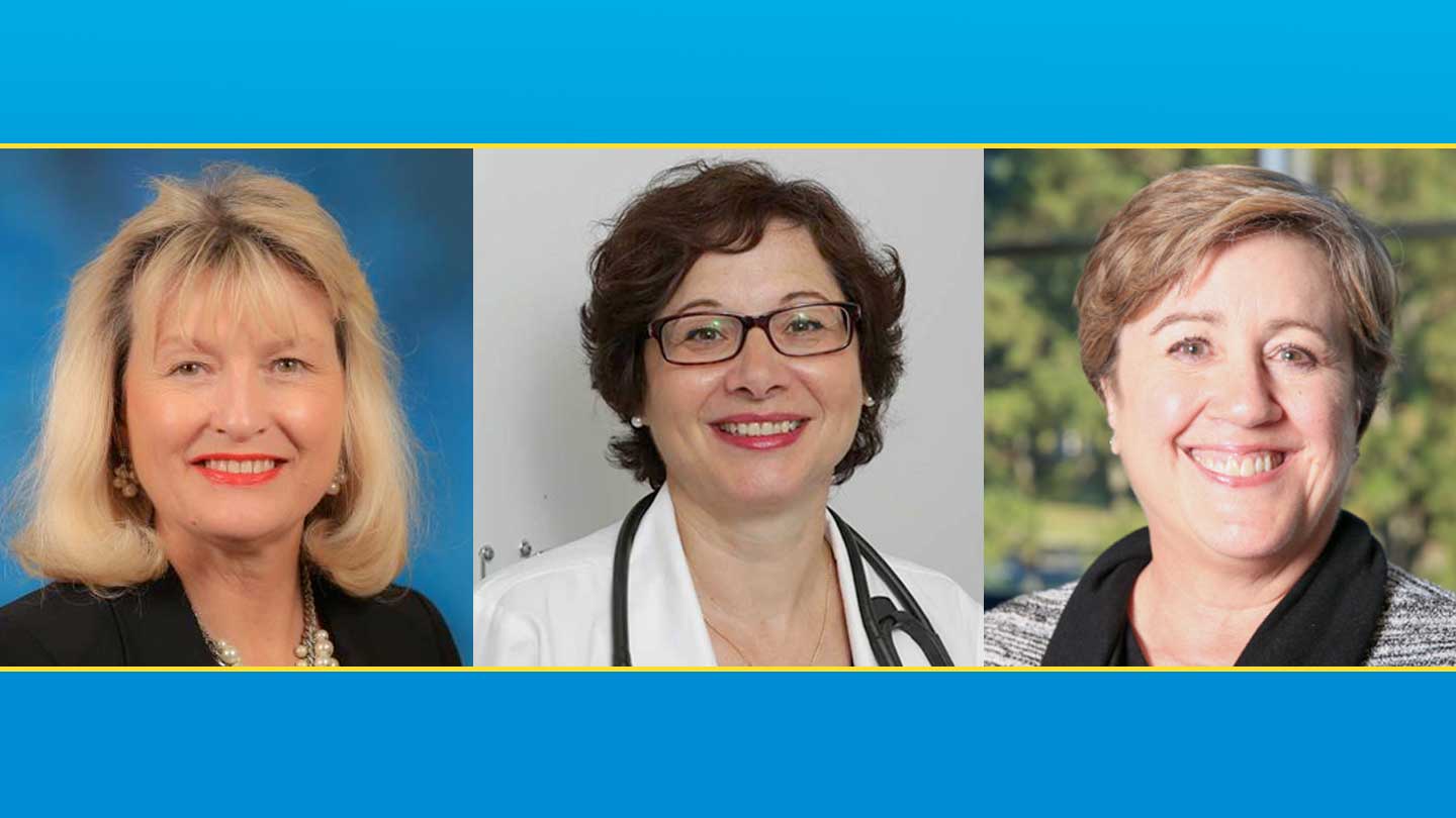 From left to right: Dr. Marsha Adams, Dr. Louise O’Keefe, Dr. Cindy Cooke