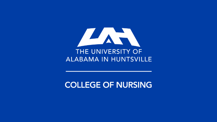 UAH Nursing Logo ontop of the UAH Blue