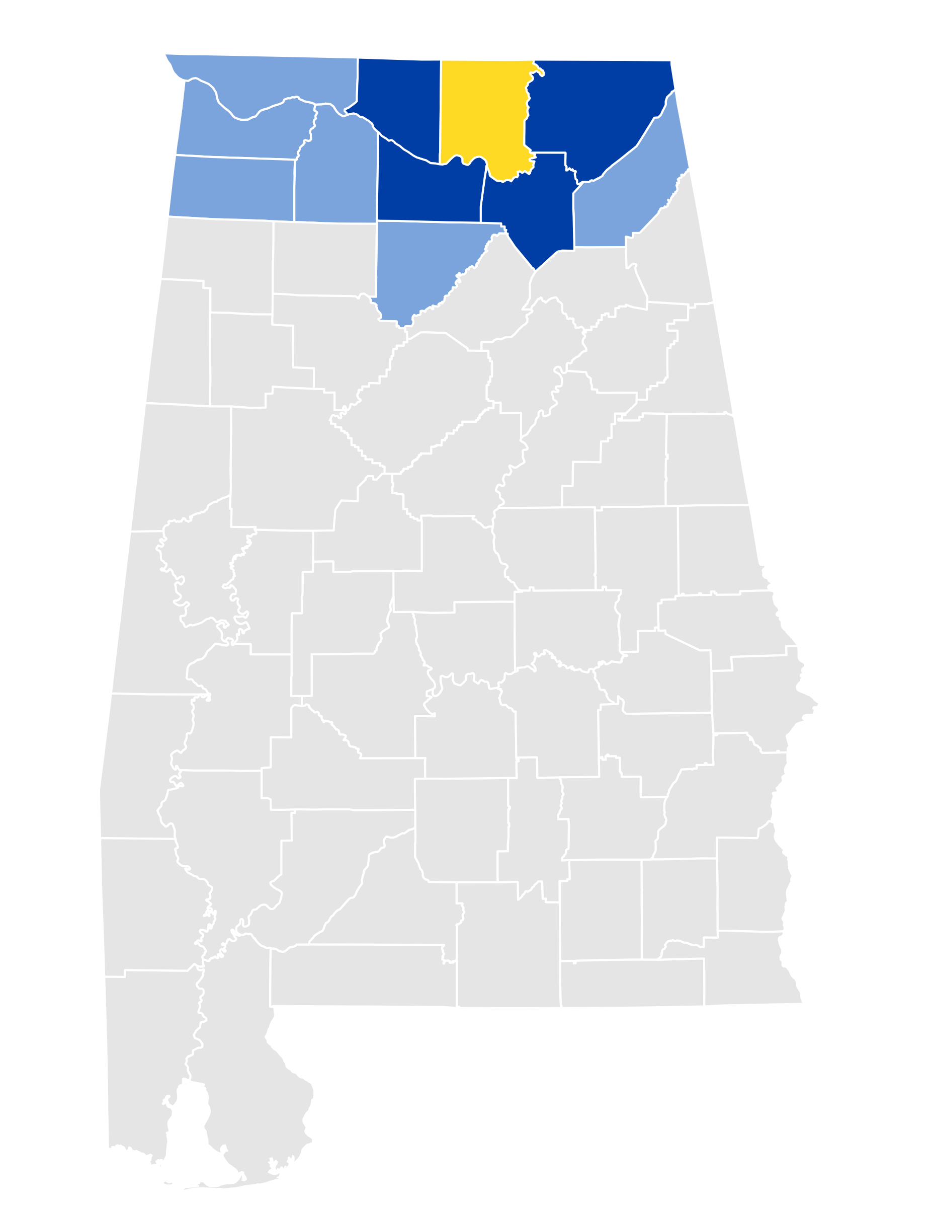 Alabama county map