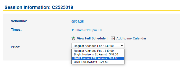 opce enrole uahlgh alumni screenshot