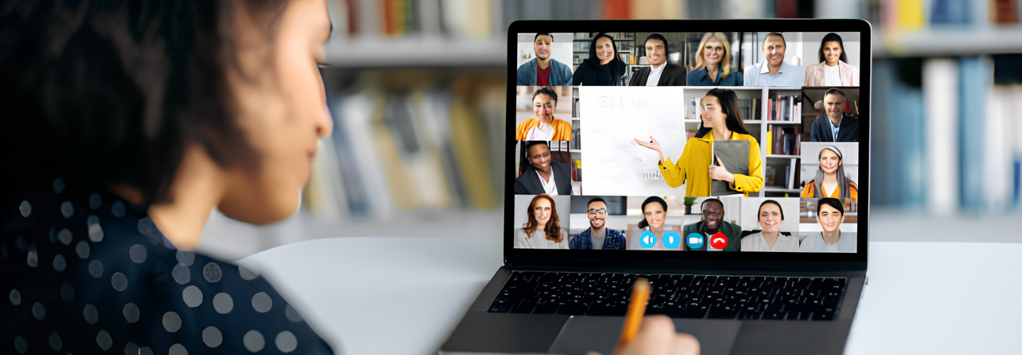 Person taking an online course Person taking an online course