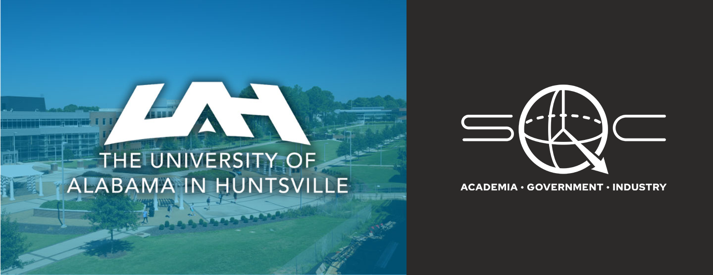 UAH Greenway with UAH Logo + SQC logo on UAH black