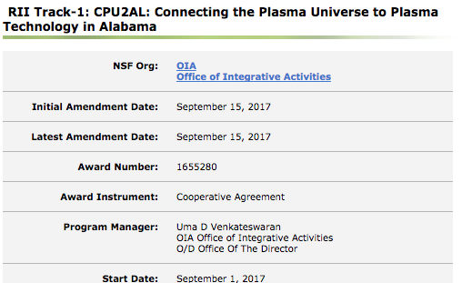 NSF Announcement