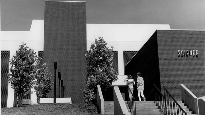 older photo of wilson hall science building