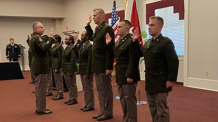 new second lieutenants are sworn in ?>