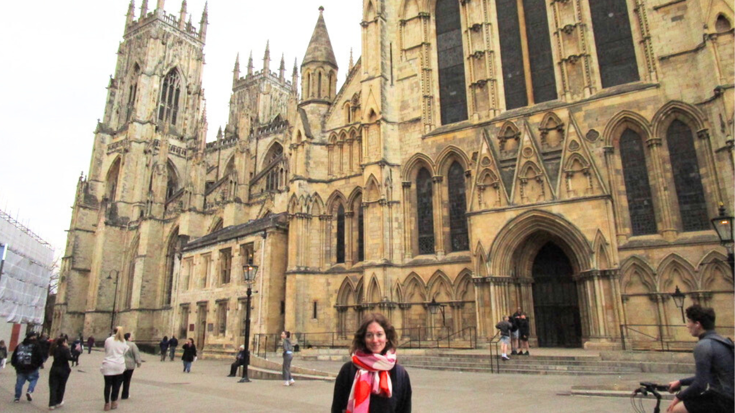 Sophia Vanderwaal, a Physics Major at the University of Alabama in Huntsville (UAH), visited the York Minster while on an undergraduate research trip to London.